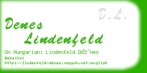 denes lindenfeld business card